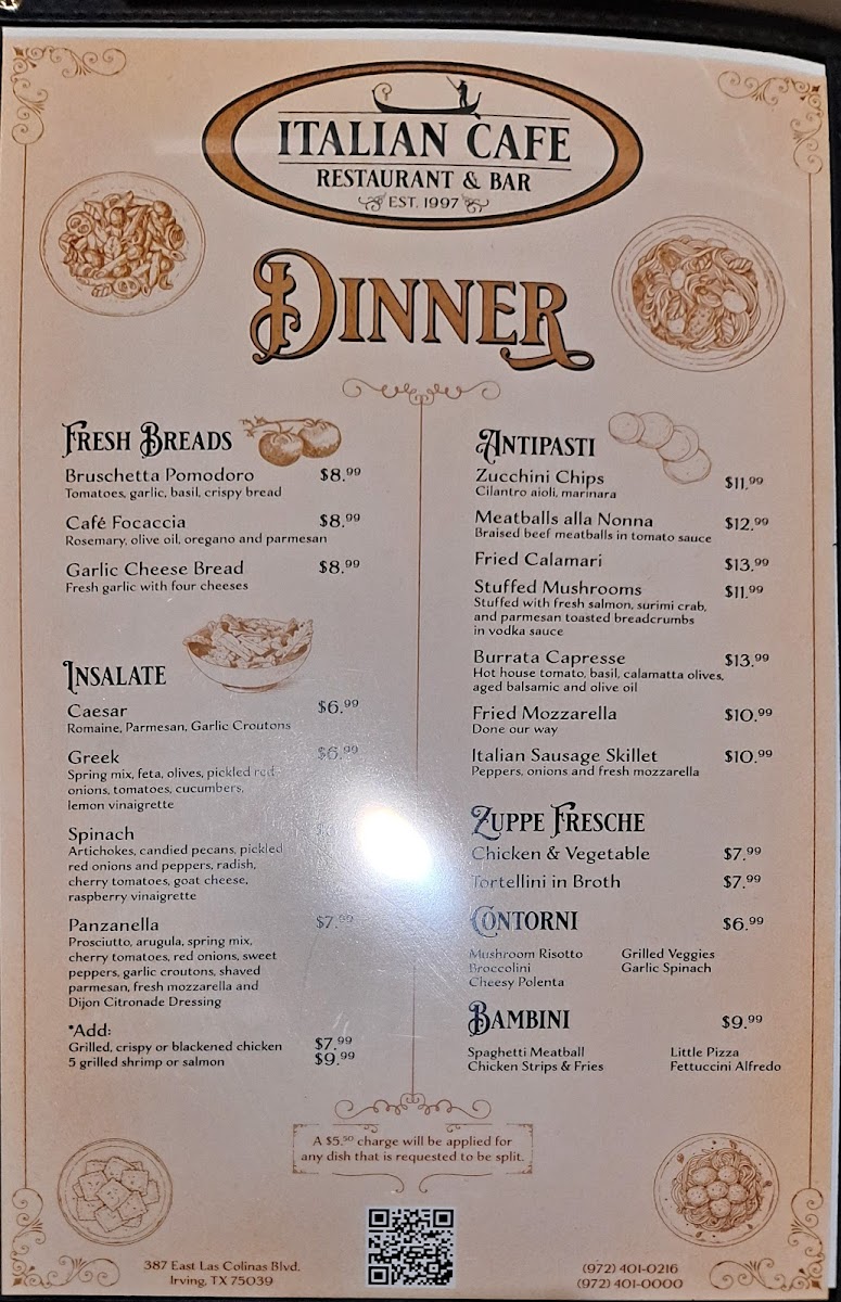 Italian Café Menu - Image 2